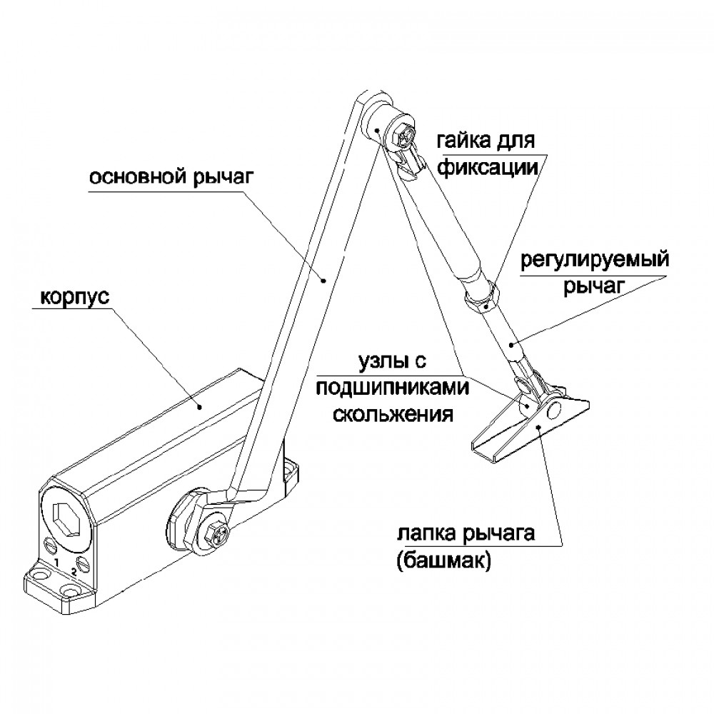 SPRUT Door Closer-051GR Дверной доводчик