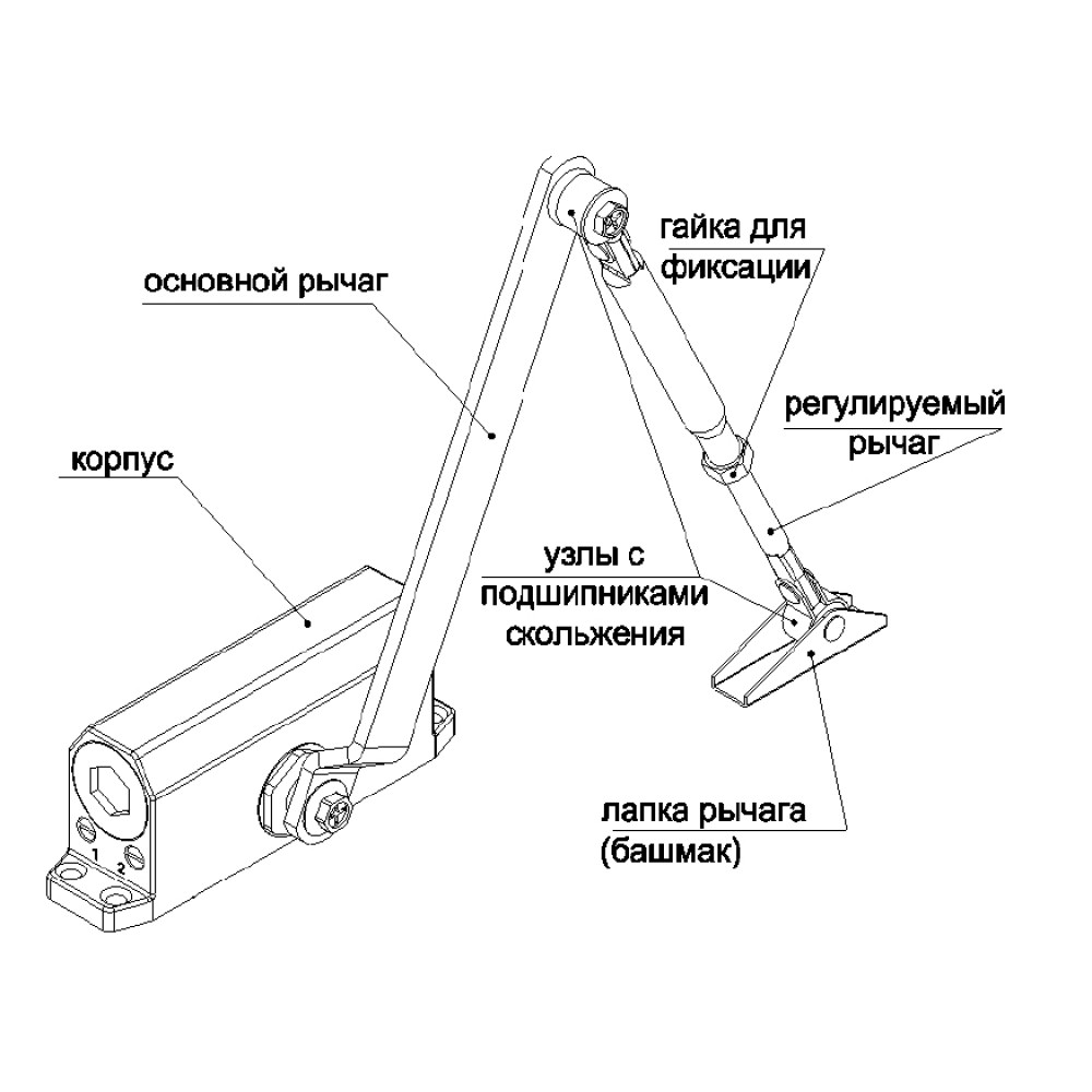 SPRUT Door Closer-091GR Дверной доводчик