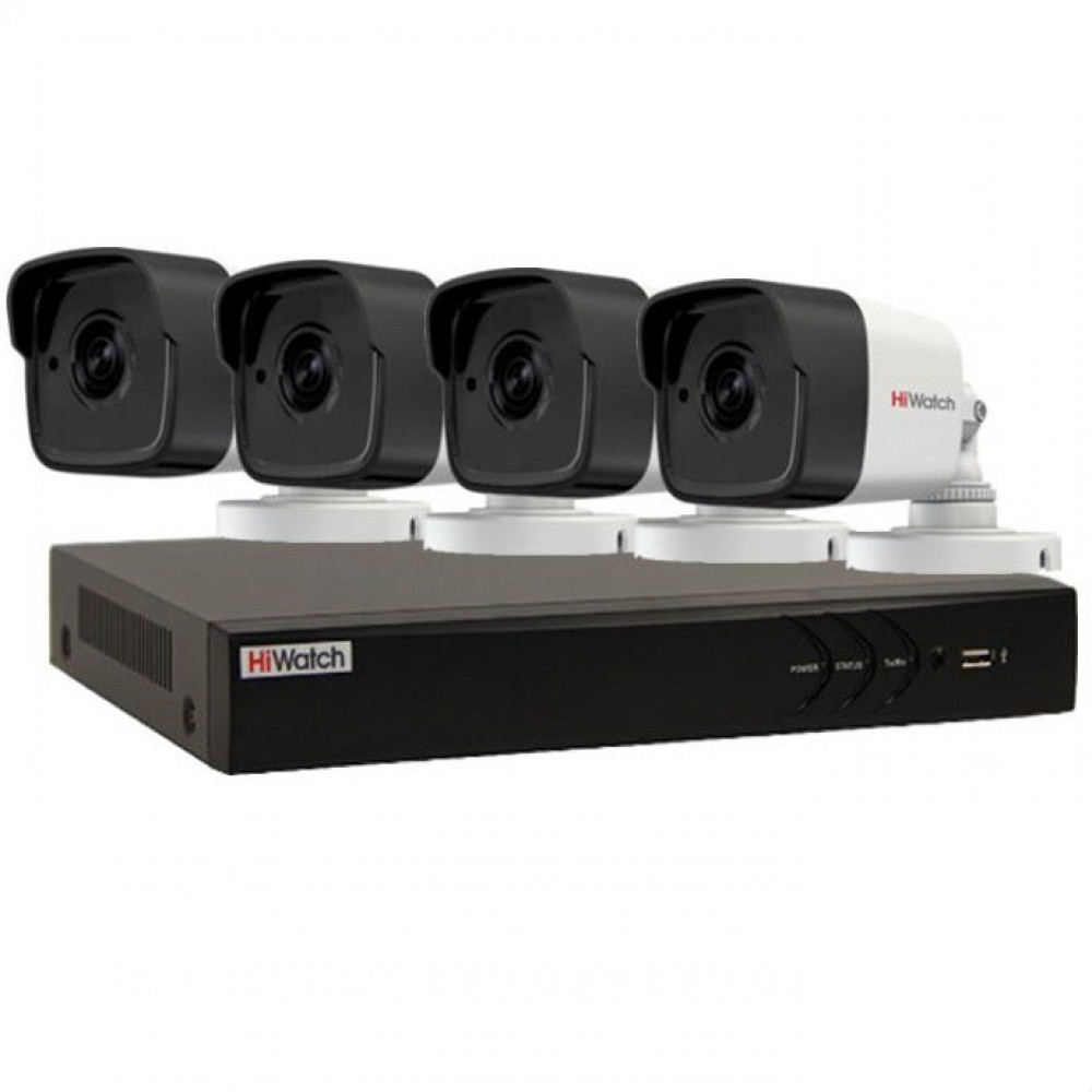 Комплект видеонаблюдения Дача-4IR IP-2Mpix на 4 уличных IP камеры с разрешением FullHD (1920*1080) 