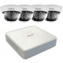 Комплект видеонаблюдения Дом-4IR HD-TVI-1 Мпикс на 4 купольных камеры c ИК подсветкой 20 метров