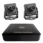 Комплект видеонаблюдения на две мини камеры Мини-2 Black с разрешением 1,3 Мпикс