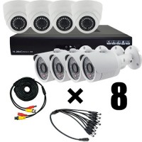 Комплект видеонаблюдения AHD 2мп KIT 8 улица, дом