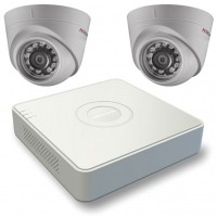 Комплект видеонаблюдения Дом-2IR IP-2Mpix с разрешением записи 2 Мпикс и ИК подсветкой до 10 метров