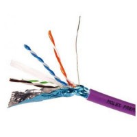 Кабель 10G, F/UTP LSOH 4-парный кат,6A, Solid, 23AWG, 500MHZ, фиолетовый