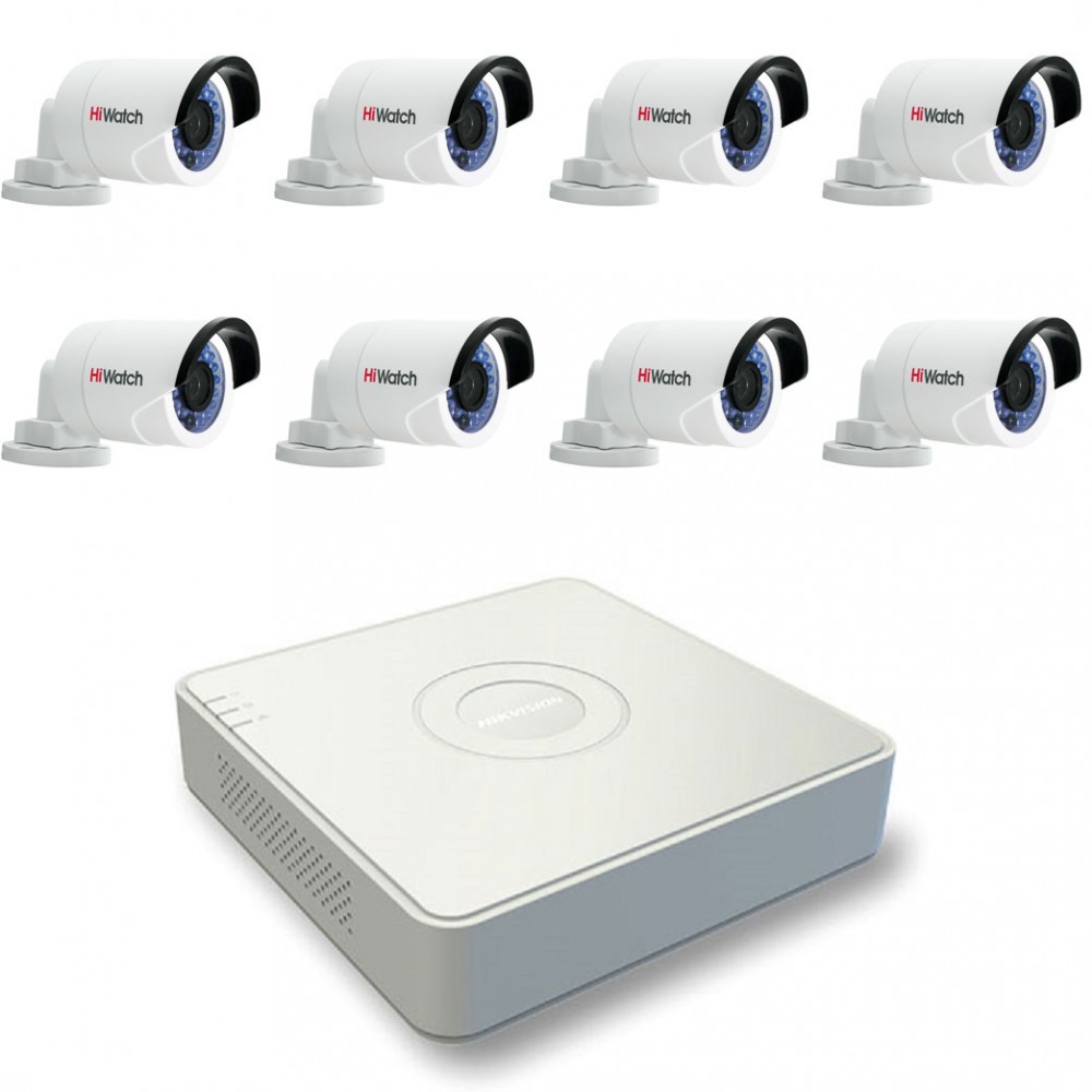 Комплект видеонаблюдения Дача-8IR IP-1,3Mpix на 8 IP камер